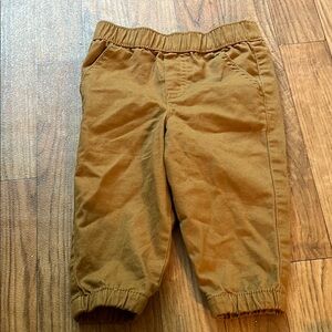 Kids Tan Elastic Waist Pants